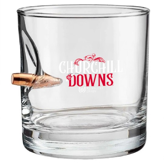 Officially Licensed Kentucky Derby Churchill Bullet Whiskey Glasses