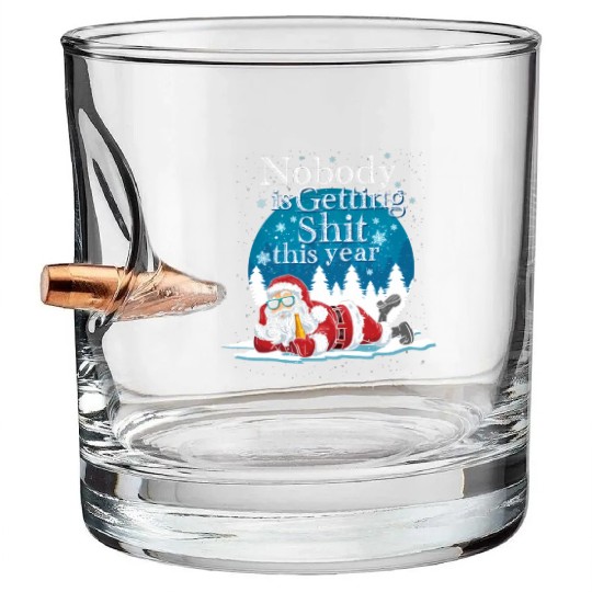 Santa 2020 Claus Ugly Bad Santa Bullet Whiskey Glasses