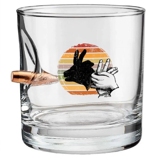 Animal Shadows goat Bullet Whiskey Glasses