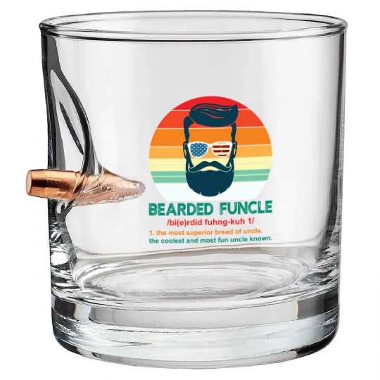 Bearded Funcle Definition Uncle Bullet Whiskey Glasses