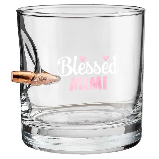 Blessed Mimi For Grandma Bullet Whiskey Glasses