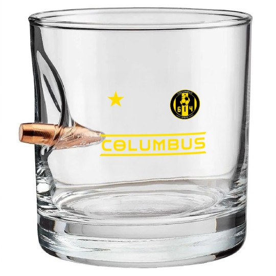 Columbus Ohio 614 Starer Bullet Whiskey Glasses