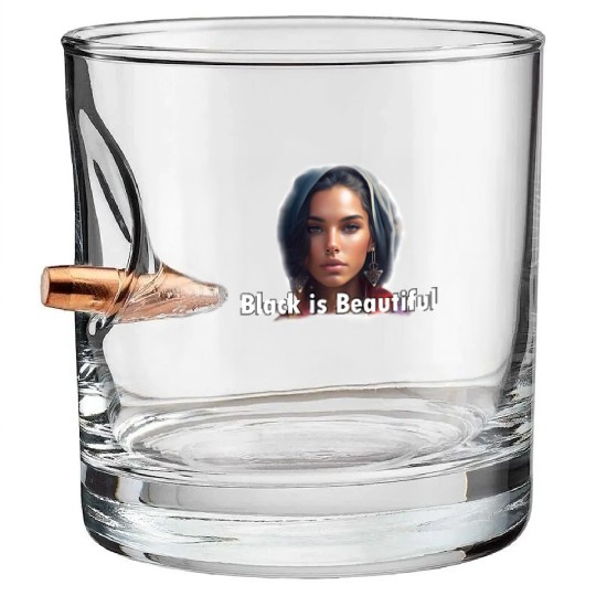 Black is Beautiful Bullet Whiskey Glasses