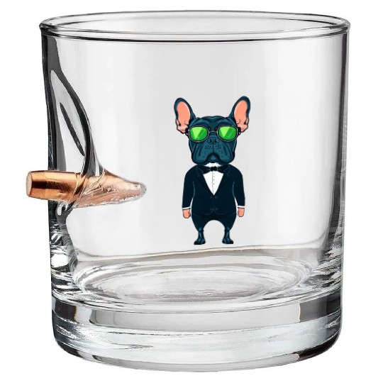 Frenchie The Gangster Bullet Whiskey Glasses