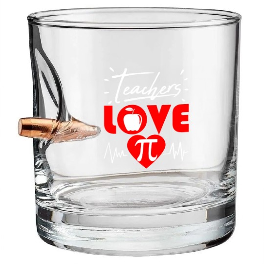 Pi Day Teacher Math Science Thank You 2020 Bullet Whiskey Glasses