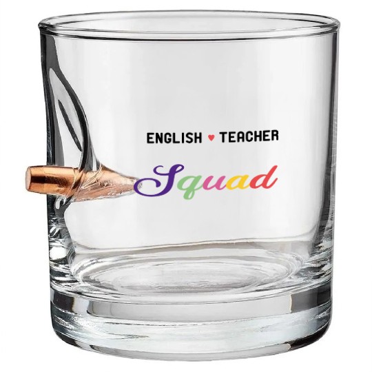 English Teacher Funny Bullet Whiskey Glasses