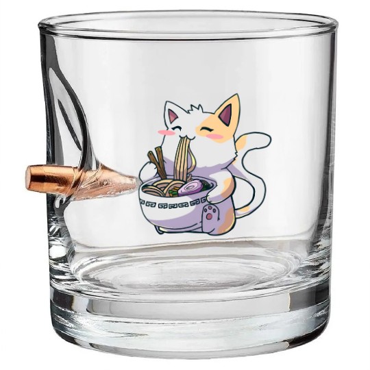 Ramen Anime Kawaii Neko Cat Bullet Whiskey Glasses