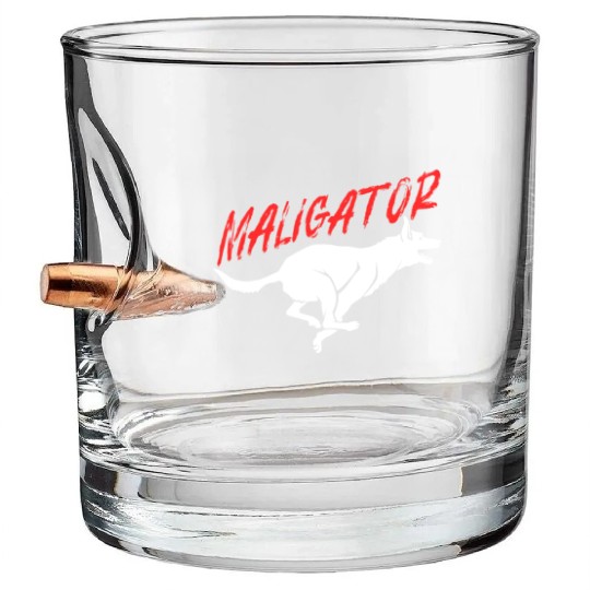 Maligator Belgian Malinois Bullet Whiskey Glasses