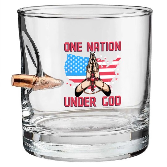 One Nation under God Bullet Whiskey Glasses