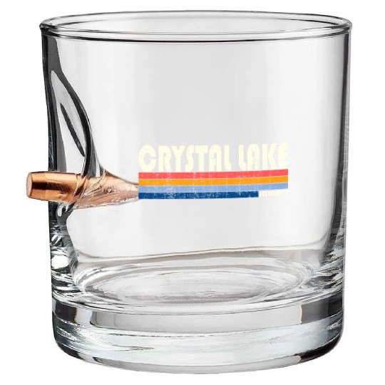 70S 80S Style Crystal Lake Il Bullet Whiskey Glasses
