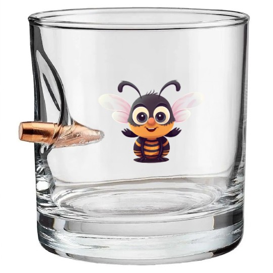 Cute Superhero Bee Bumblebee Wasp Bullet Whiskey Glasses