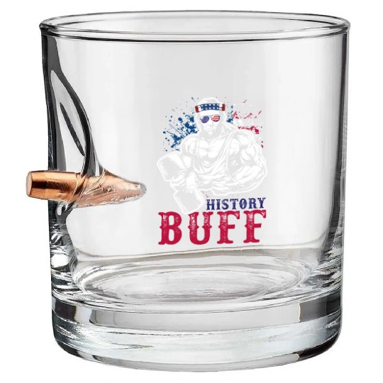History Buff Independence Day Lincoln Patriot USA Bullet Whiskey Glasses
