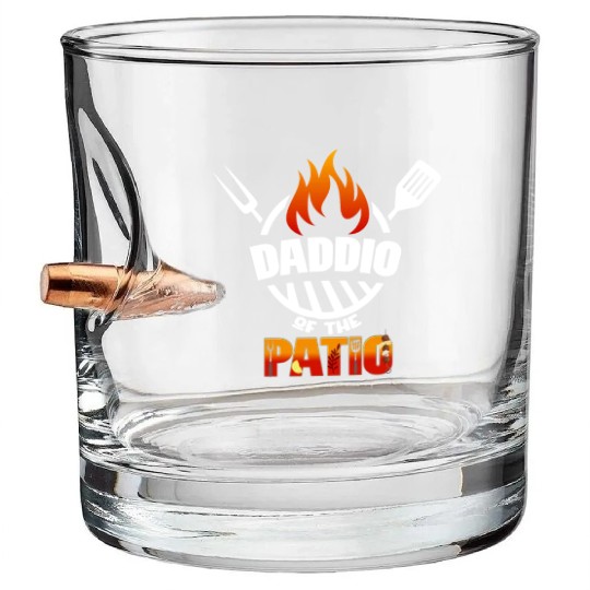 Daddio of the Patio Father's Day Souvenirs Bullet Whiskey Glasses