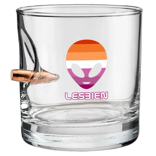 Lesbien aka lesbian alien Bullet Whiskey Glasses