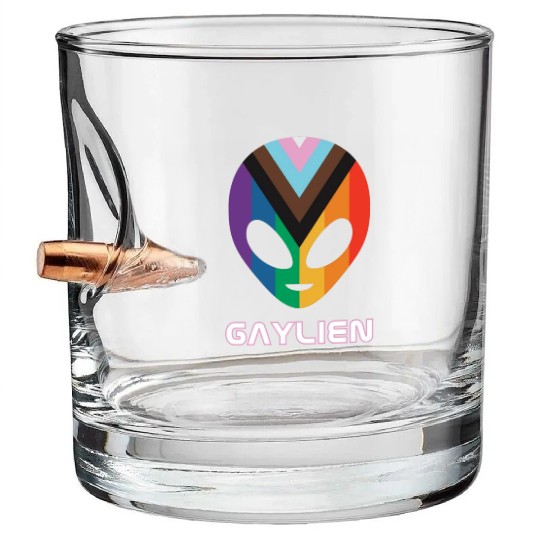 Gaylien aka Gay Alien Bullet Whiskey Glasses