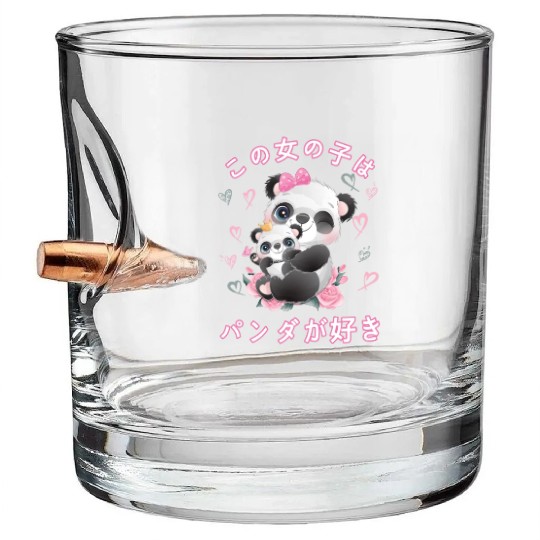 Panda Love Mom Panda Bear Bullet Whiskey Glasses