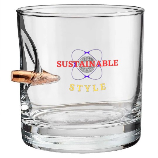 Red Blue Yellow Sustainable Style Bullet Whiskey Glasses