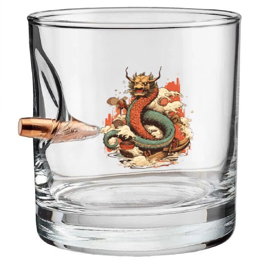 Sushi Dragon Japanesse Kawaii Bullet Whiskey Glasses