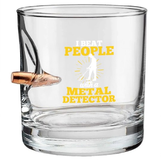Treasure Hunting Metal Detector Geocaching Bullet Whiskey Glasses