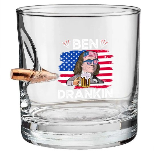 Ben Drankin US President Independence Day Bullet Whiskey Glasses