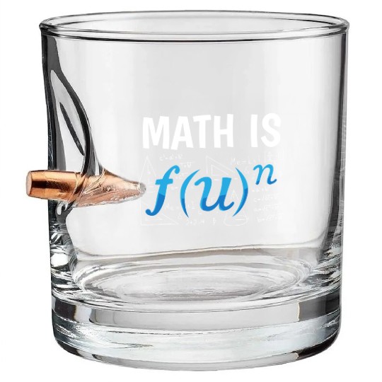 Math Is Mathematics Teacher Student Science Bullet Whiskey Glasses