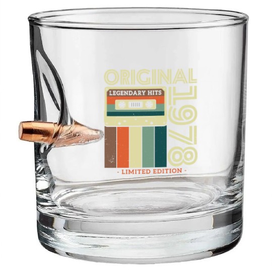 Vintage 1978 Birthday Gift Bullet Whiskey Glasses