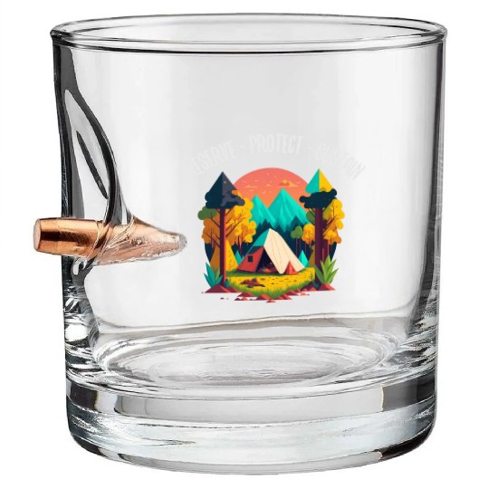 Natur Wildlife Outdoor Forest Camping Hiking Bullet Whiskey Glasses