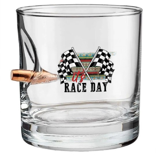 Its Race Day Bullet Whiskey Glasses