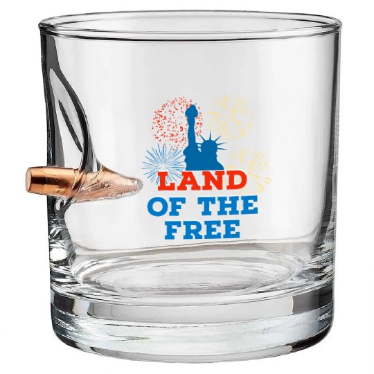 Land of the free gift Bullet Whiskey Glasses