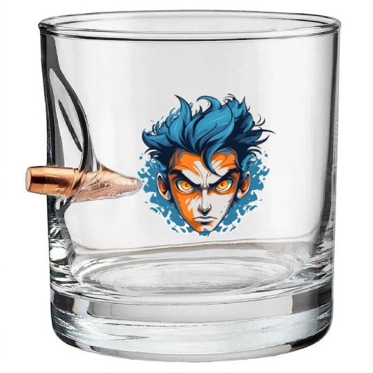 Sapphire Fury. Unleash Your Inner Power. Bullet Whiskey Glasses