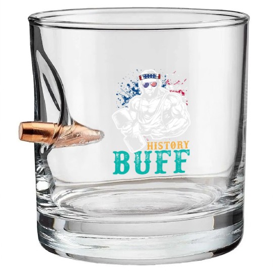 History Buff Independence Day Lincoln Patriot USA Bullet Whiskey Glasses