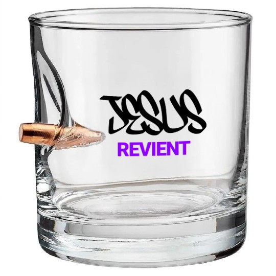 JESUS is coming back Bullet Whiskey Glasses