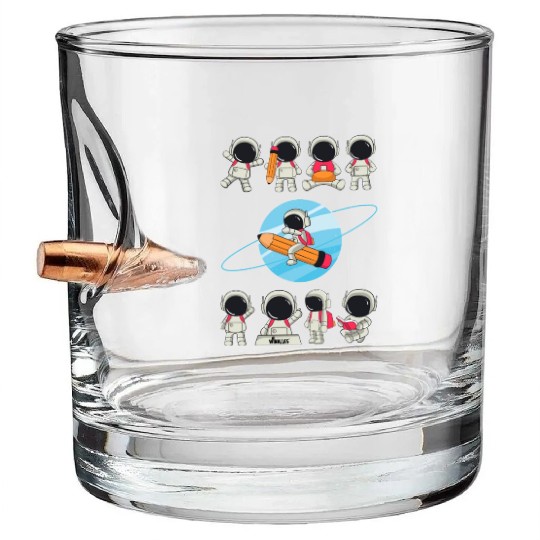 WINKYES - Funny Astronauts Bullet Whiskey Glasses