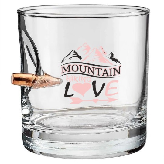 Mountains Hiking Mountaineering Sports Love Alps Bullet Whiskey Glasses