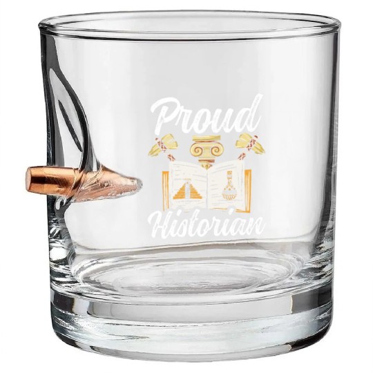 Proud Historian Historic History Teacher Job Bullet Whiskey Glasses