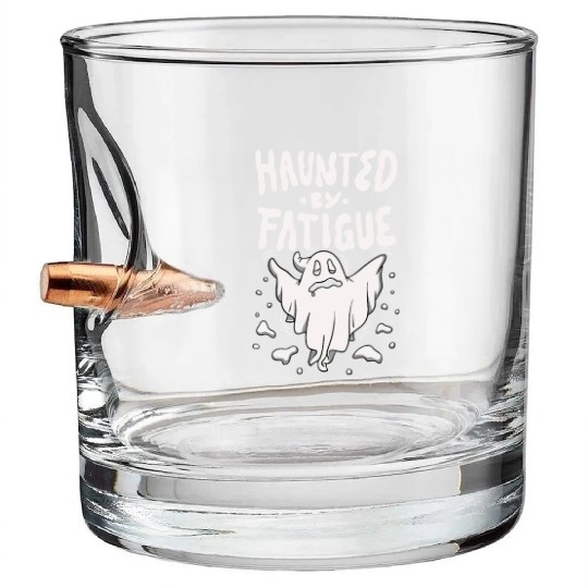 Happy Halloween Trick Or Treat Sleepy Ghost Horror Bullet Whiskey Glasses