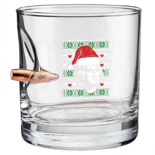 Ugly George Washington Patriotic President Bullet Whiskey Glasses