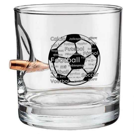 I Love Football Bullet Whiskey Glasses