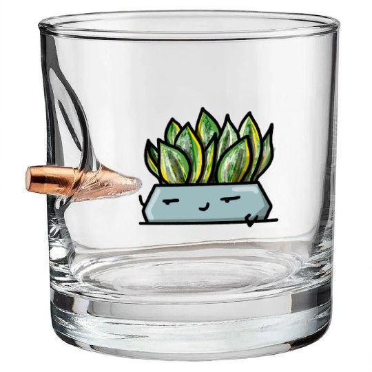 Pocket Plant Sansevieria Bullet Whiskey Glasses