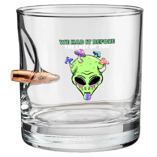 The Last Of Us All Mushroom Infected Green Alien Bullet Whiskey Glasses