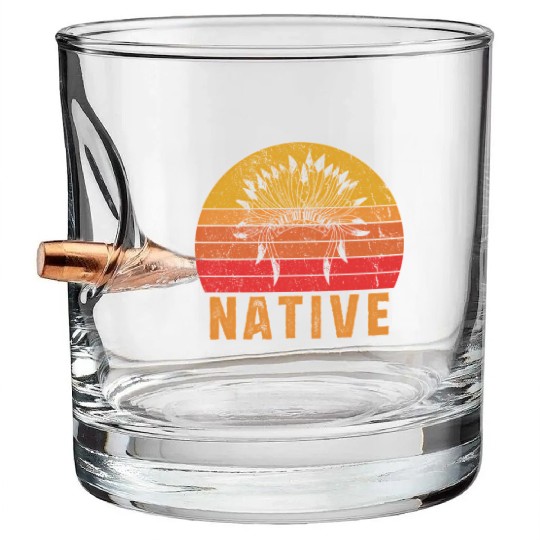 Native American Pride Native Indian Bullet Whiskey Glasses