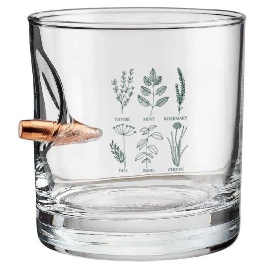 Herb Garden Bullet Whiskey Glasses
