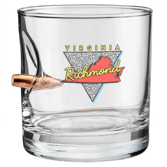 Richmond Virginia Triangle Va City Bullet Whiskey Glasses