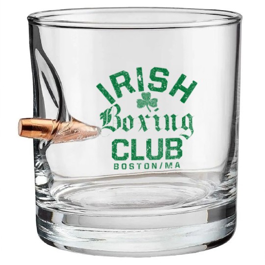 Irish Boxing Club Boston Massachusetts Bullet Whiskey Glasses
