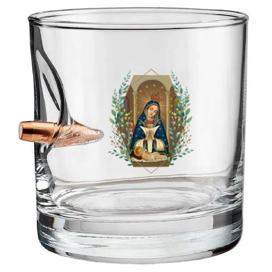 Our Lady Of Altagracia Virgen De Dominicana Bullet Whiskey Glasses