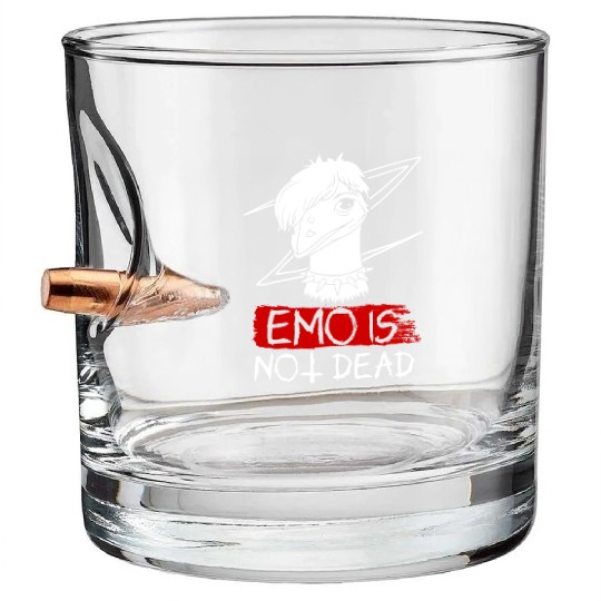 Emo Boy Emo Girl Emu Bird Emocore Punk Aesthetic Bullet Whiskey Glasses