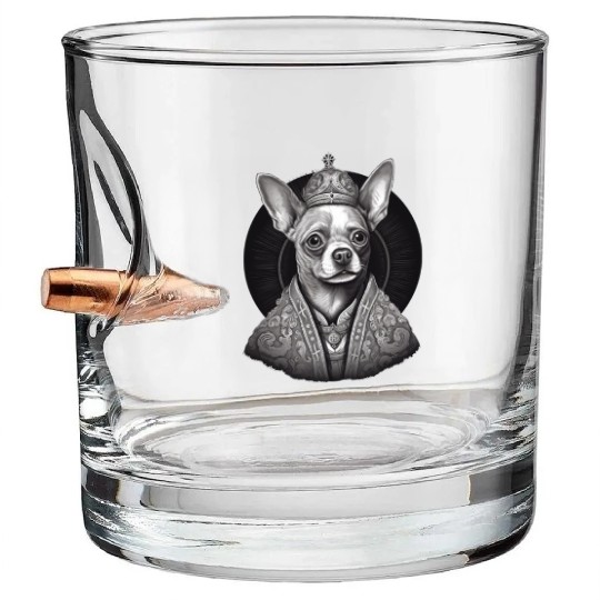 Chihuahua - Pope Dog Church Vatican Catholic Bullet Whiskey Glasses