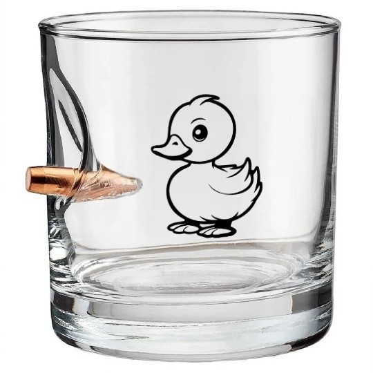 Duck Bird Nature Pond Bullet Whiskey Glasses