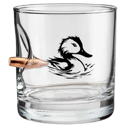 Duck Bird Nature Pond Bullet Whiskey Glasses