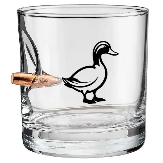 Duck Bird Nature Pond Bullet Whiskey Glasses